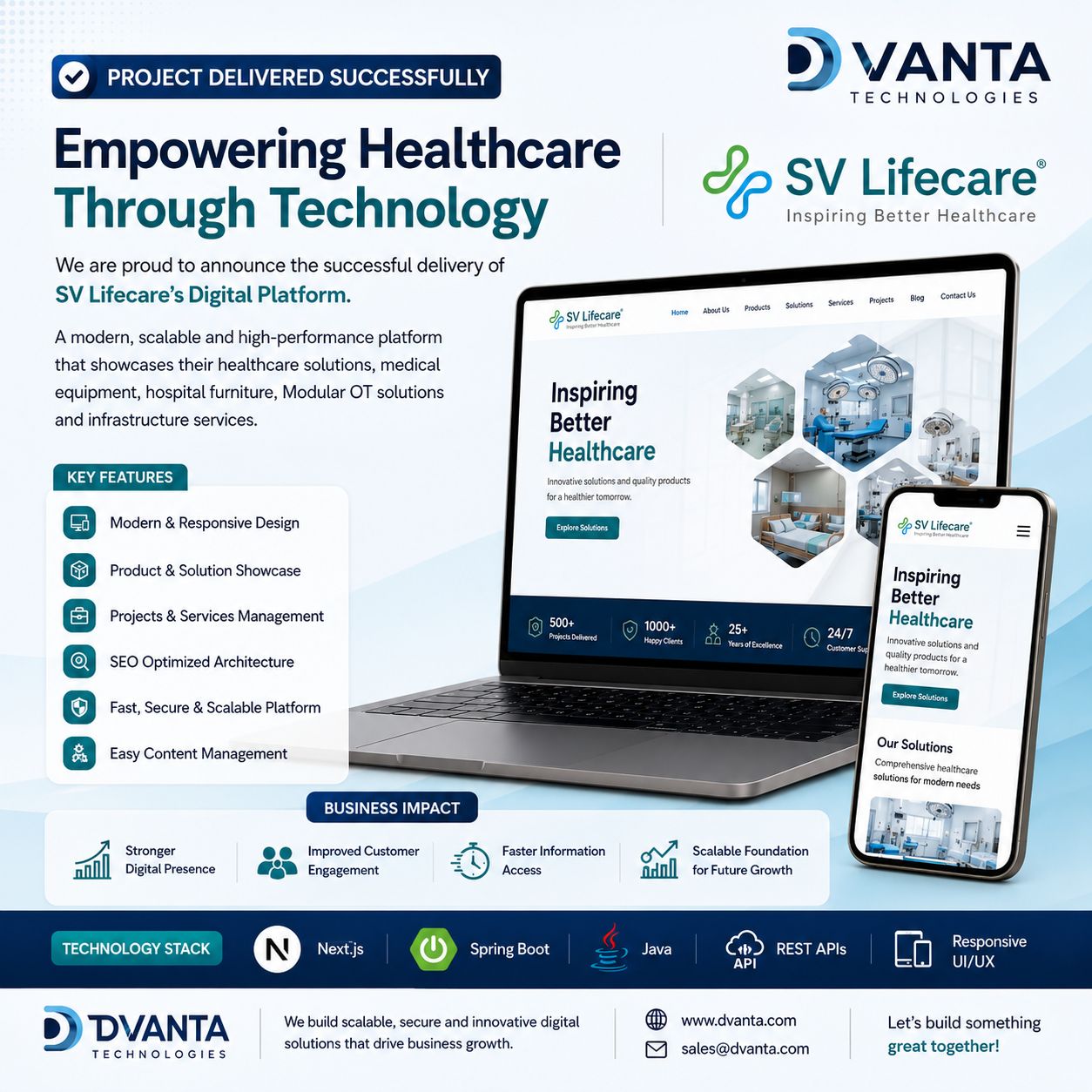 Project Successfully Delivered: SV Lifecare Digital Platform